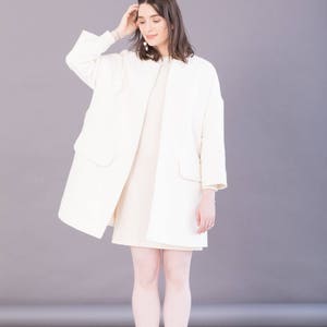 Organic Cotton Ivory sweater dress TANA image 7