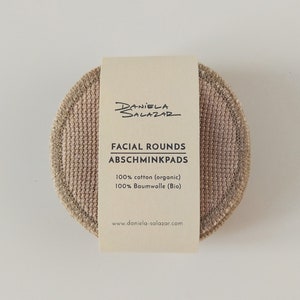 10 Organic Cotton Reusable Face Pads Brown image 7