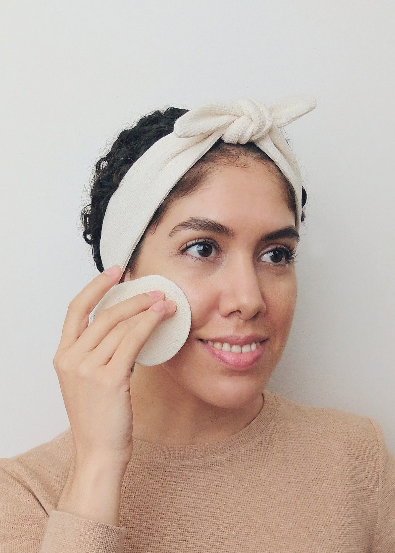 10 Organic Cotton Reusable Face Pads Ivory Etsy