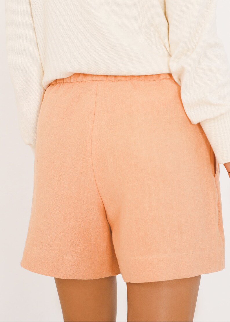 Peach hemp shorts EVA image 5