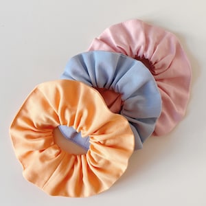 Set of 3 Organic Cotton Scrunchies IRIS image 1