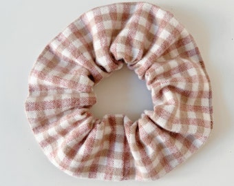 Organic Cotton Scrunchie - Warm Gingham