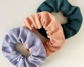 Set of 3 Hemp Scrunchies CALIPSO