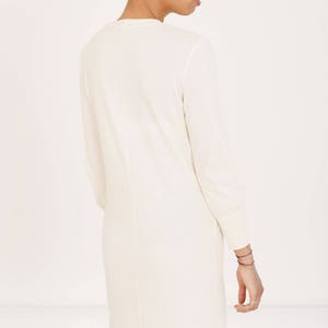 Organic Cotton Ivory sweater dress TANA image 2