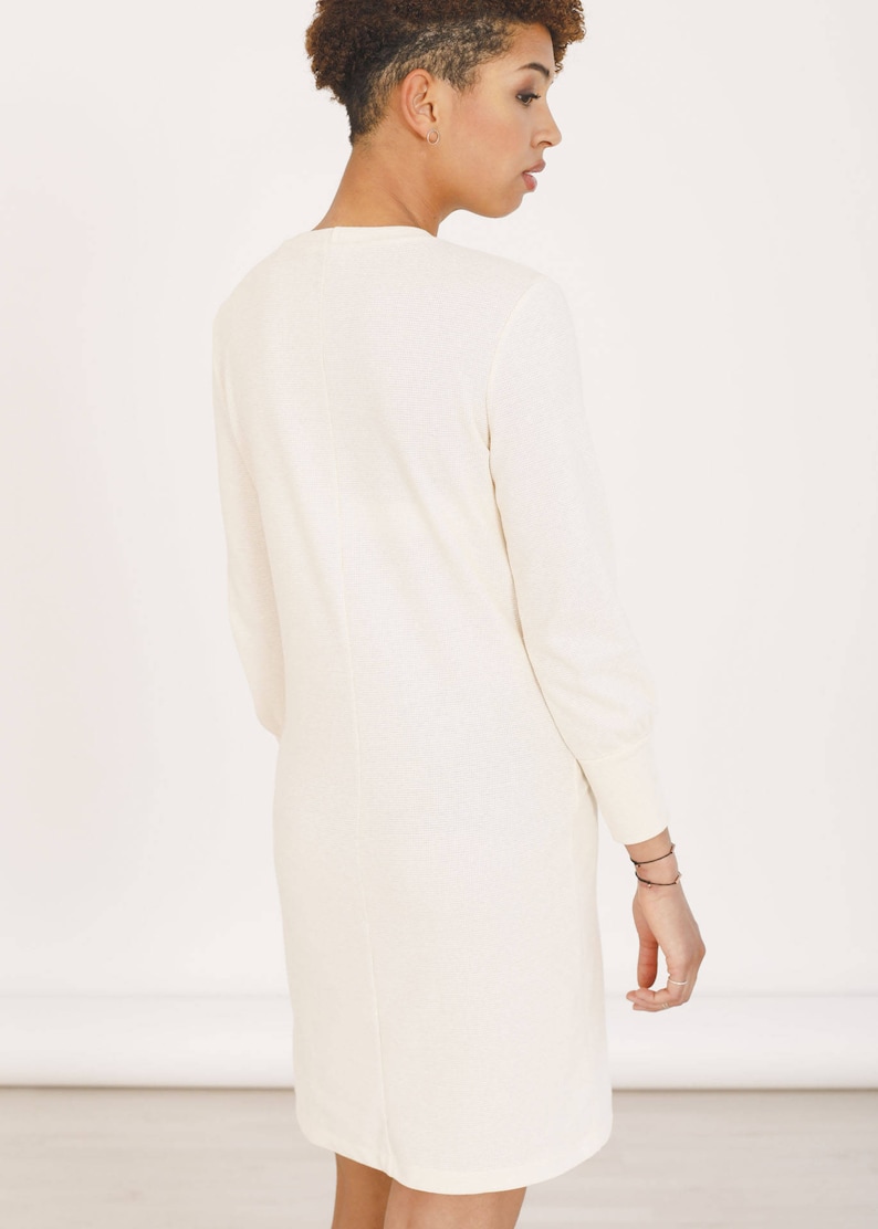 Organic Cotton Ivory sweater dress TANA image 2