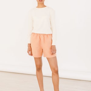 Peach hemp shorts EVA image 2