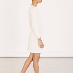 Organic Cotton Ivory sweater dress TANA image 4