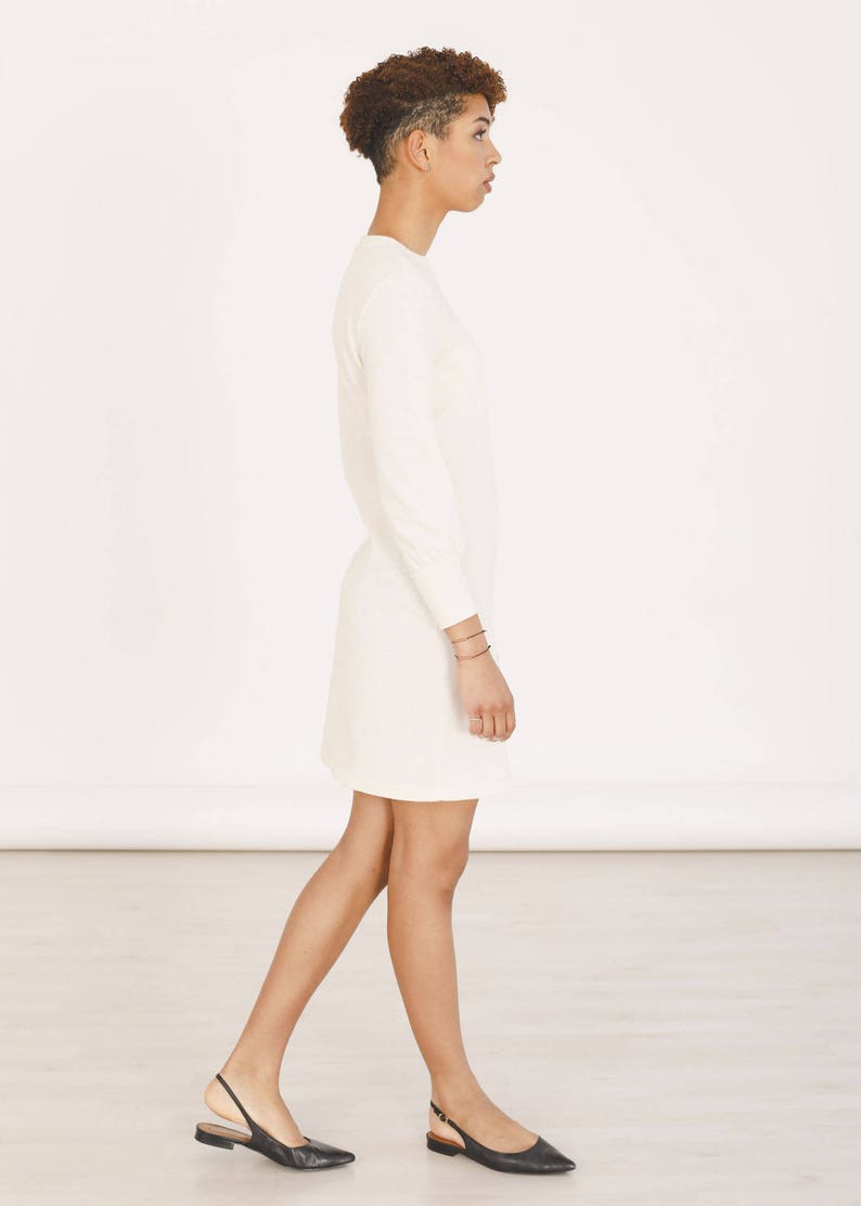 Organic Cotton Ivory sweater dress TANA image 4