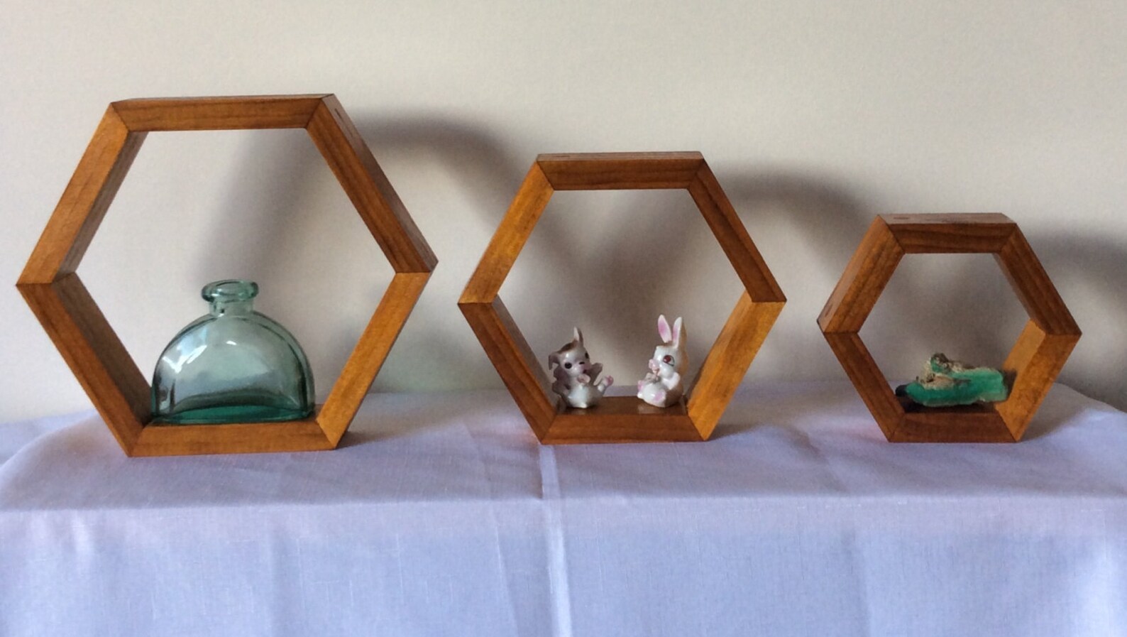 Set of 3 Hexagonal Nesting Shelves Etsy