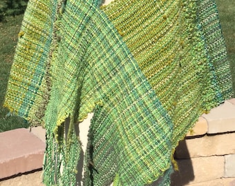 Handwoven Saori poncho