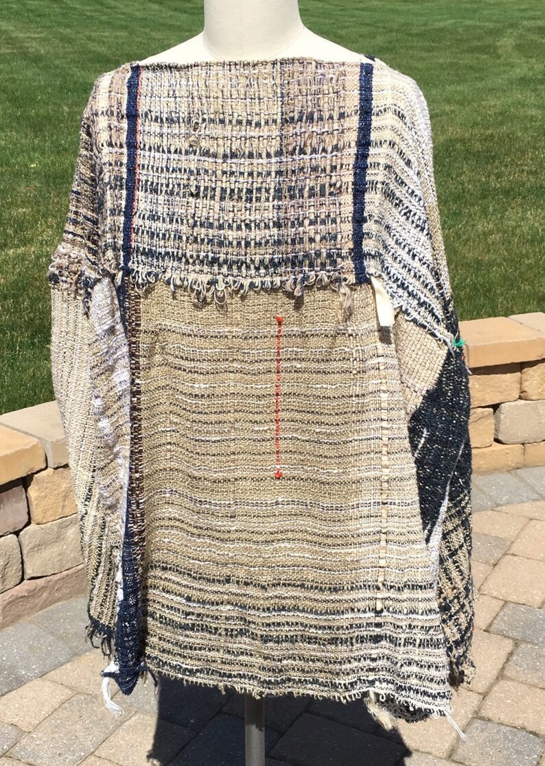 Hand woven Saori tunic