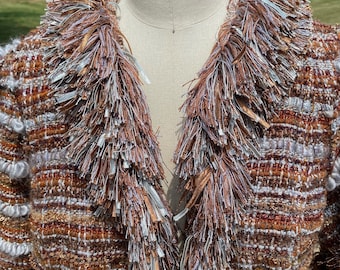 Handwoven duster jacket