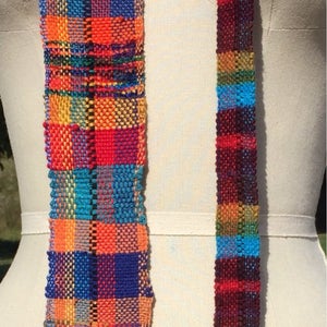 Handwoven Saori neck tie