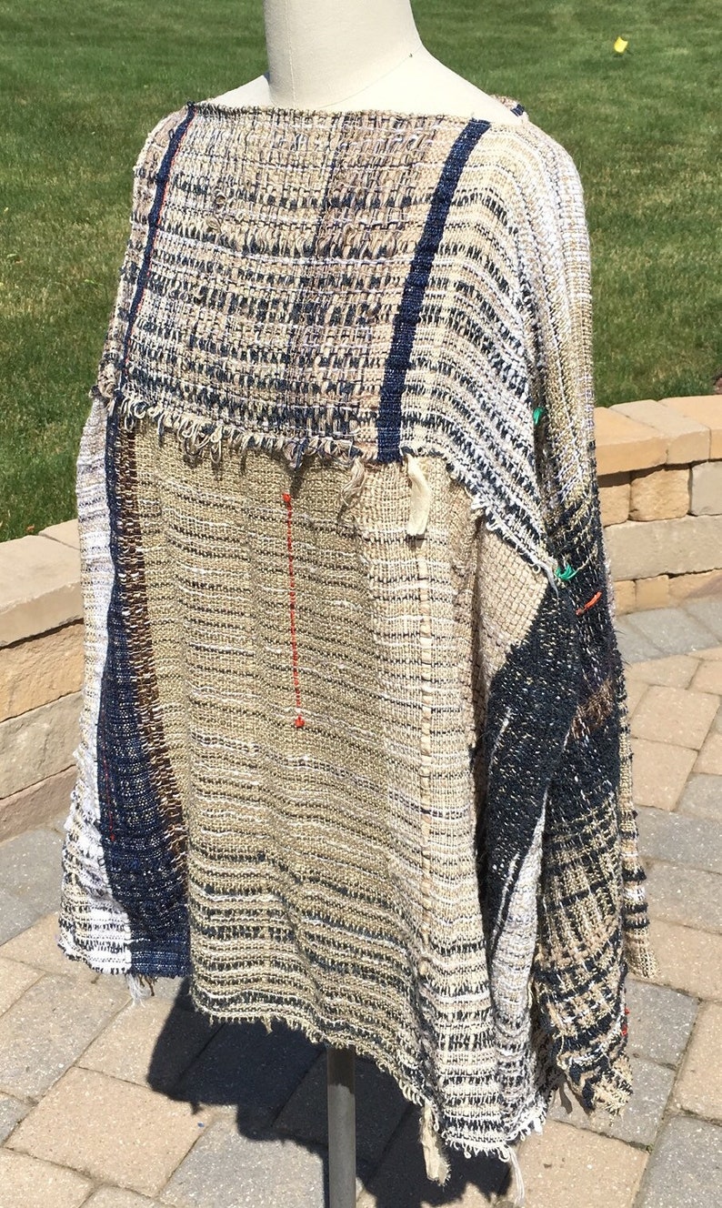 Hand woven Saori tunic