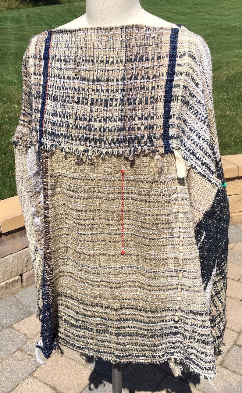 Hand woven Saori tunic