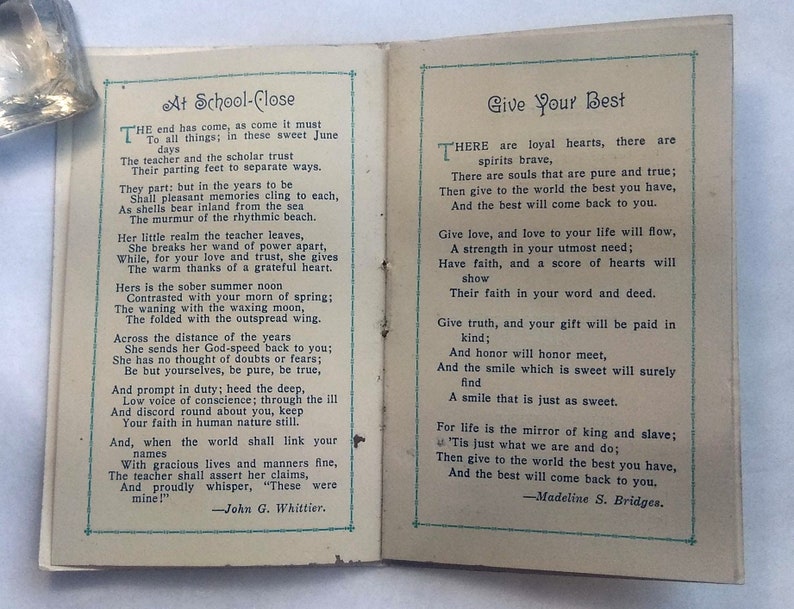 1927 Grade School End Of Year Souvenir Booklet School Days Memories Art 