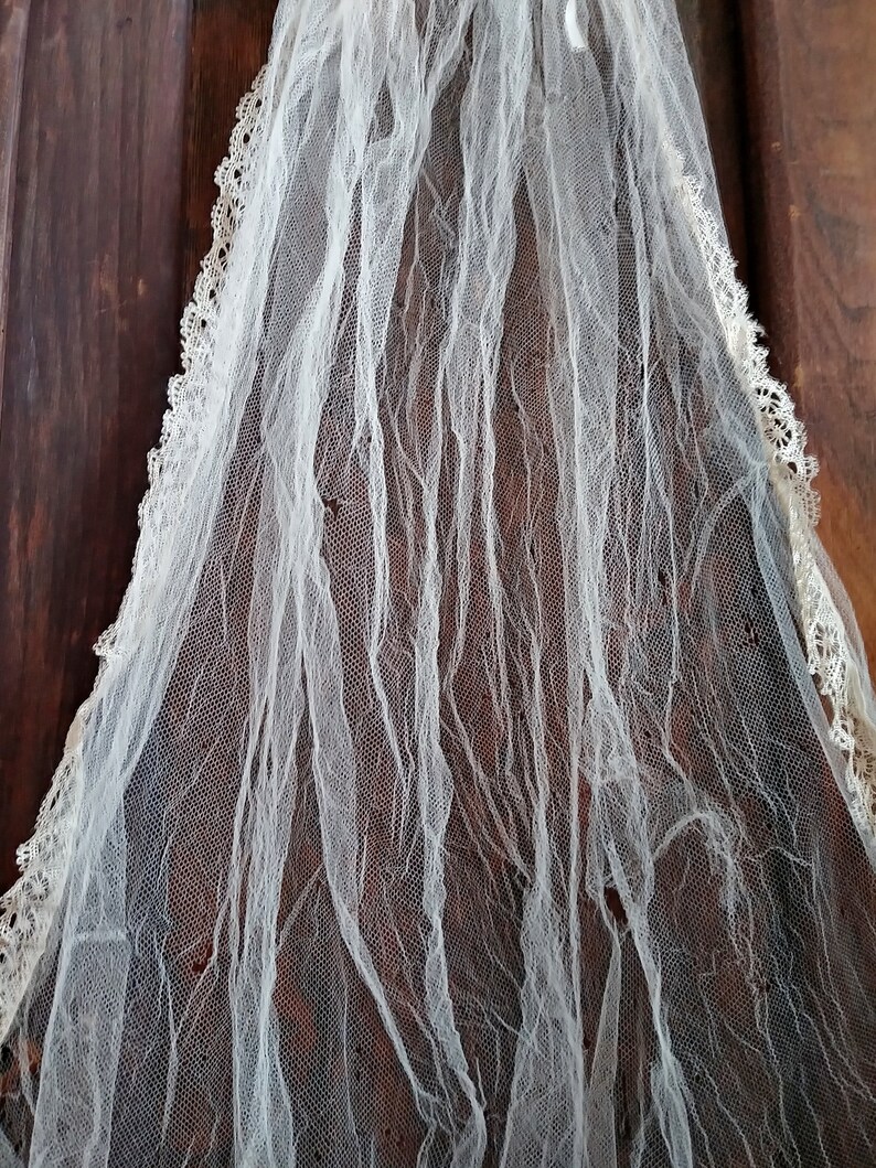 Vintage Wedding Lace Floral Headband 1940/'s Veil