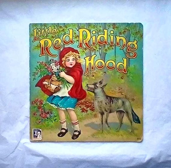Antique 1929 Little Red Riding Hood Book, Frances Brundage Illustration