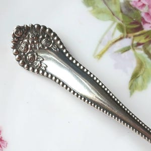 Sterling Silver &quot;Lancaster Rose&quot; Teaspoon Gorham c 1897 No Monogram