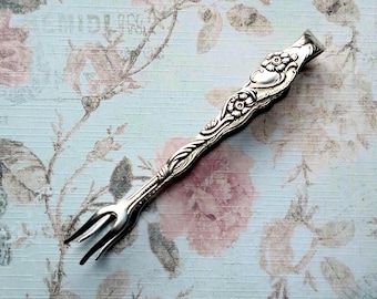 Vintage Nils Johan Silberplatte Zuckerzange, reich verzierte Jugendstil Servierzange