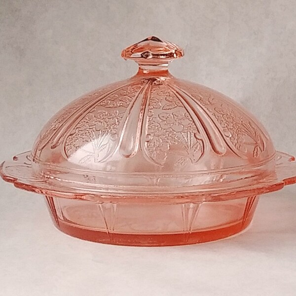 Pink Dep "Cherry Blossom" Butter Dish