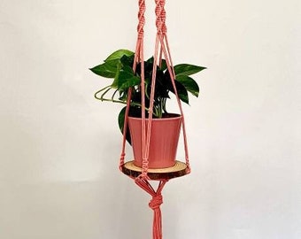 Macrame plantenhanger, Boho plantenhanger, Macrame muurhanger, Kamerplantenhanger