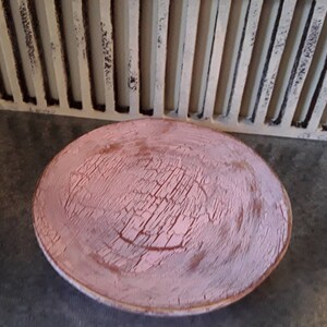 Pink and copper decorative plate
