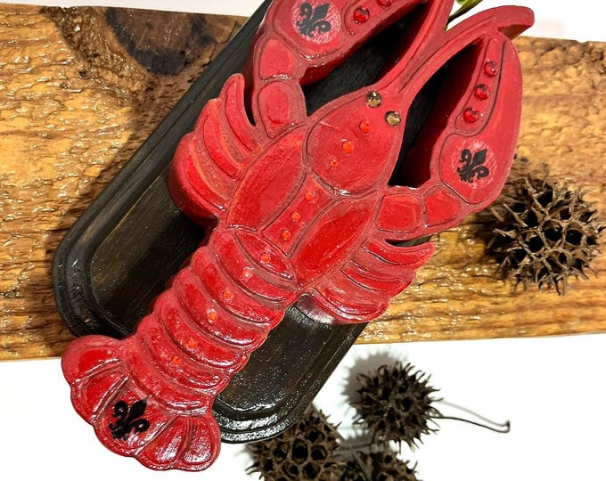 Handmade Large Crawfish Hanging Ornament