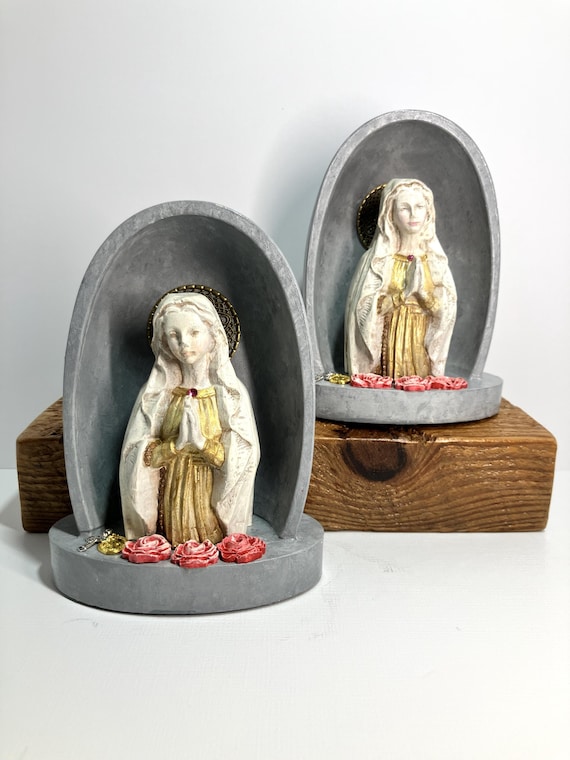 Handmade Shrine with Blessed Mother Statue