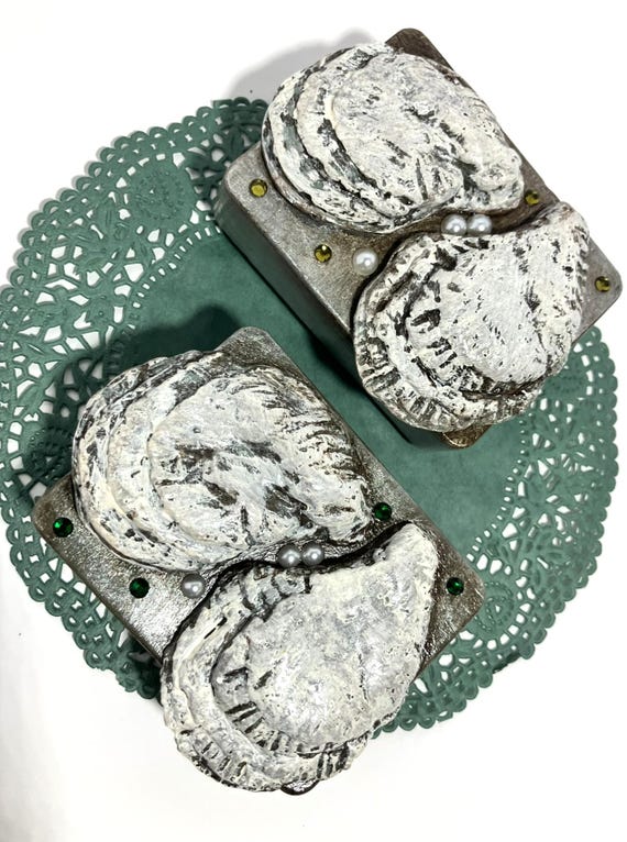 Handmade Oyster Shell Shelf Sitter