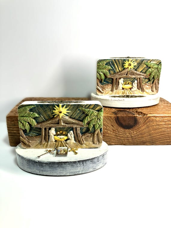 Handmade Nativity Scene Shelf Sitter