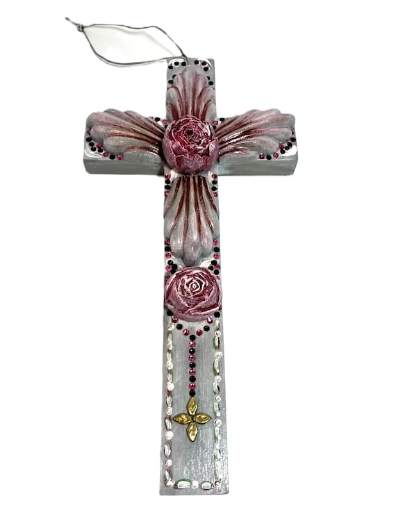Large Handmade Hanging Ornate Cross