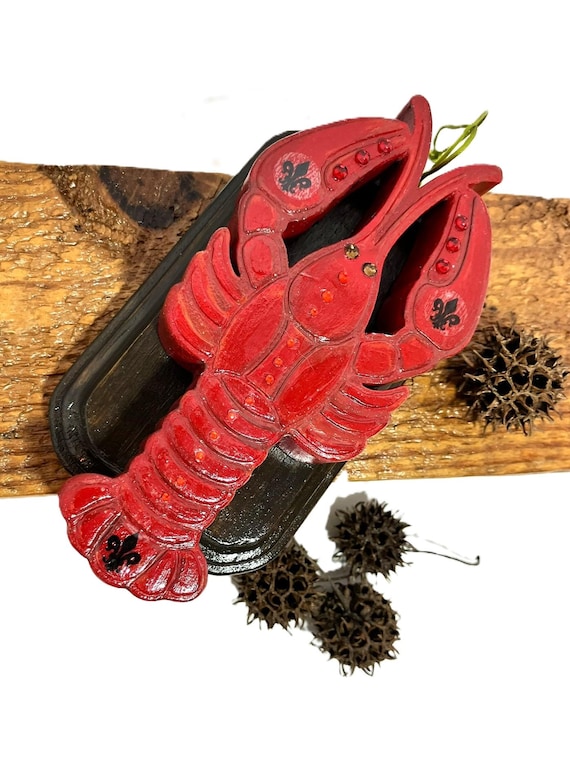 Handmade Large Crawfish Hanging Ornament