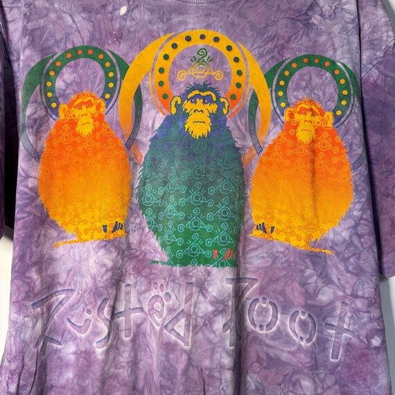 Rare Vintage Rusted Root Tour Liquid Blue Tie Dye Three Monkeys Rock Band T-Shirt 90s View 6