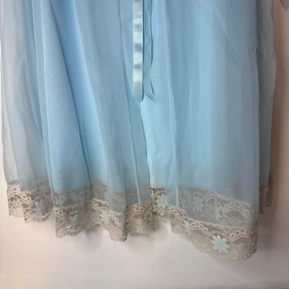 Vintage 50s 60s Pinehurst Lingerie Blue Nylon Bab… - image 4
