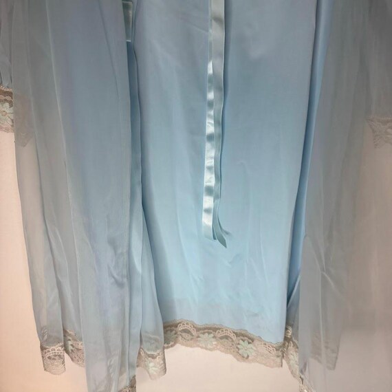 Vintage 50s 60s Pinehurst Lingerie Blue Nylon Bab… - image 6