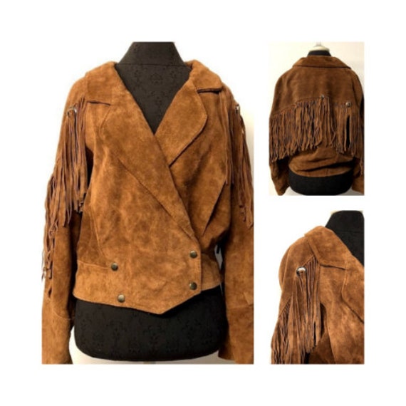 biker jacket with tassels
