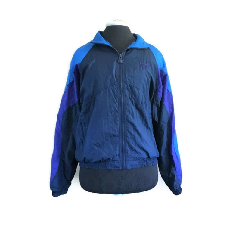 Vintage Reebok Windbreaker Jacket Sz M 1980s Purple & Blue | Etsy