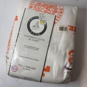 New Vintage University Of Tennessee UT Volunteers Blanket 72x90 Full Twin, TN Vols Dorm Blanket, Vintage UT Vols Blanket, 90s 1990s