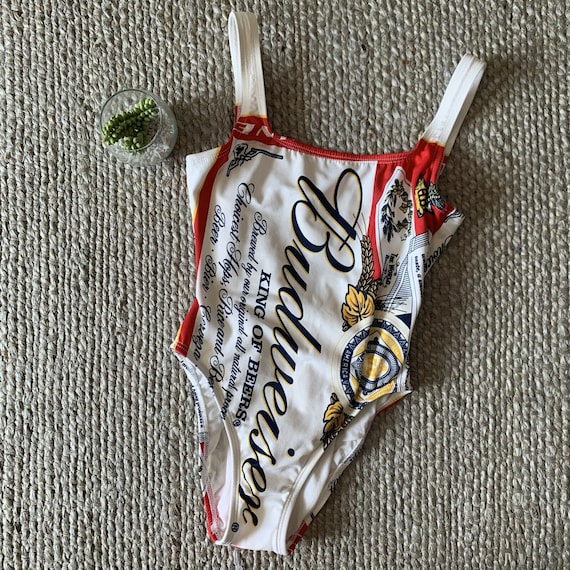 RARE Vintage Budweiser Beer Bathing Suit Swimsuit,
