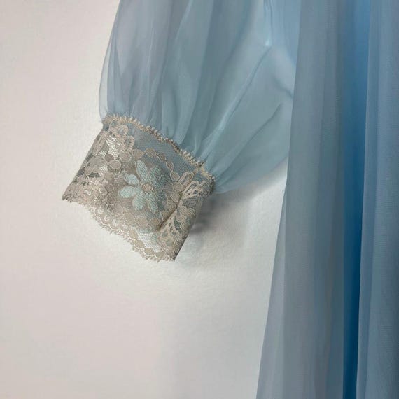 Vintage 50s 60s Pinehurst Lingerie Blue Nylon Bab… - image 3