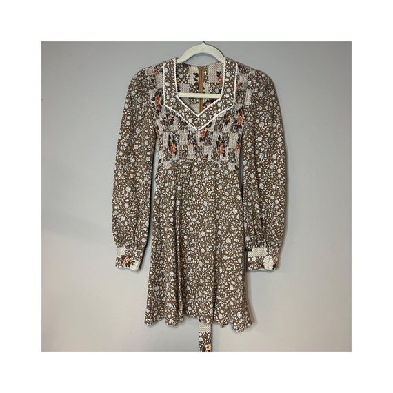 Vintage JODY T OF CALIFORNIA 70s Floral Prairie F… - image 1