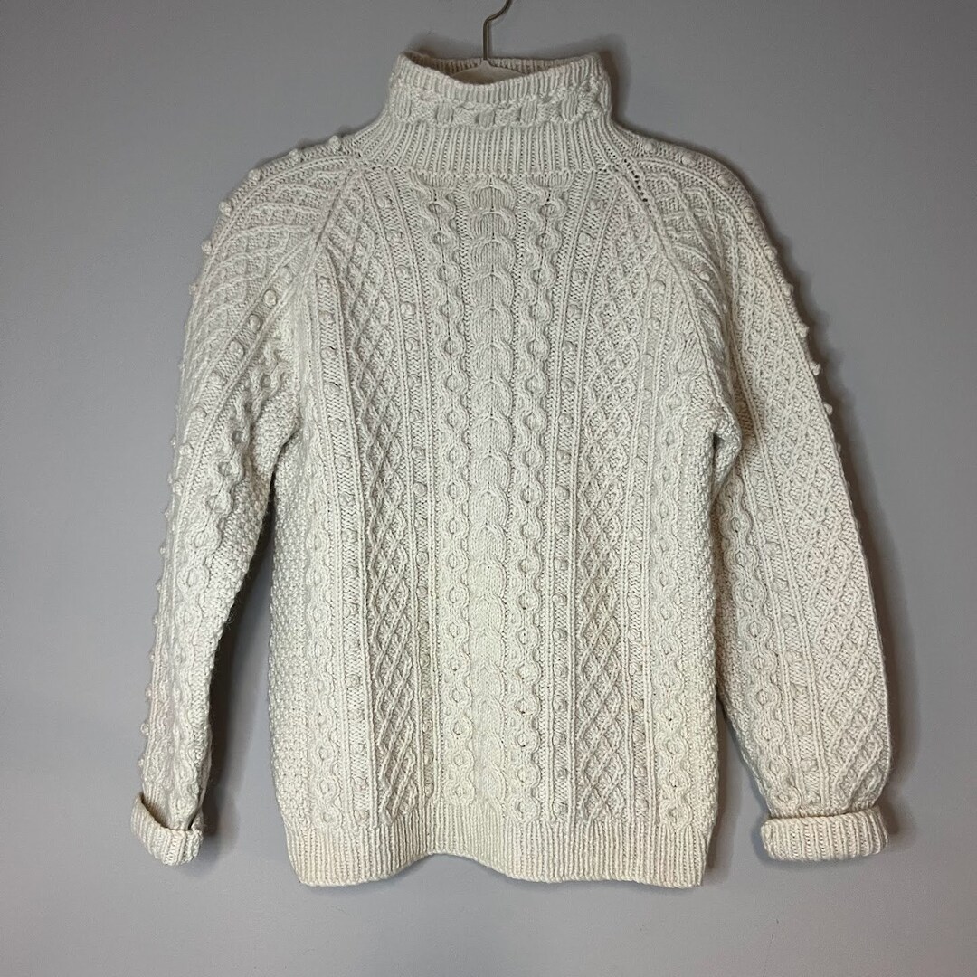 Vintage Anny Lewinter Irish 100% Wool Fisherman Sweater 1960s - Etsy
