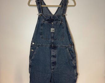 Vintage Lee Riveted Denim Dungarees Large 41