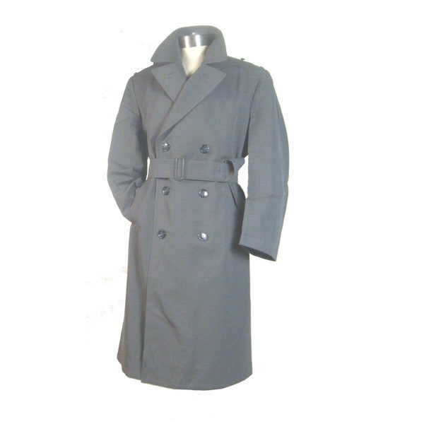 Worsted Gabardine Wool - Over Coat / Raincoat - West German - Men's and Ladies, Sateen Lined