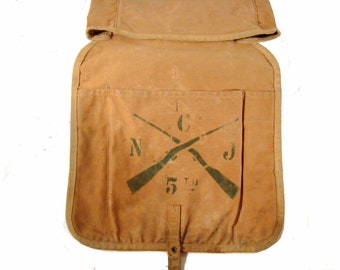 Pre Loved Vintage Green Army Rucksack 