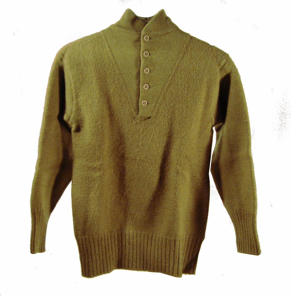 USGI five-button 100% Wool Sweater WW2 Restored Small - Etsy