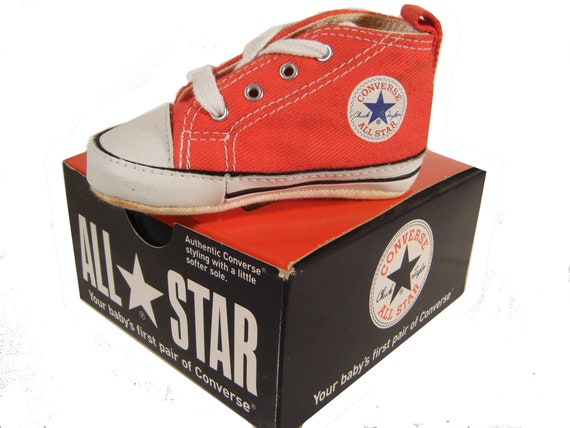 moden Conform Samme Baby Converse Chuck Taylor Hi-top First Star Size Two - Etsy
