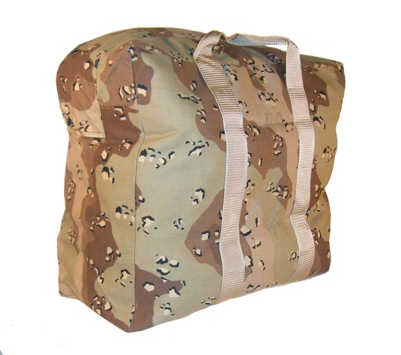 USGI Flyer's Kit Bag Desert Shield Made in USA 1990's NOS Rare Chocolate  Drop 7 Color Pattern 