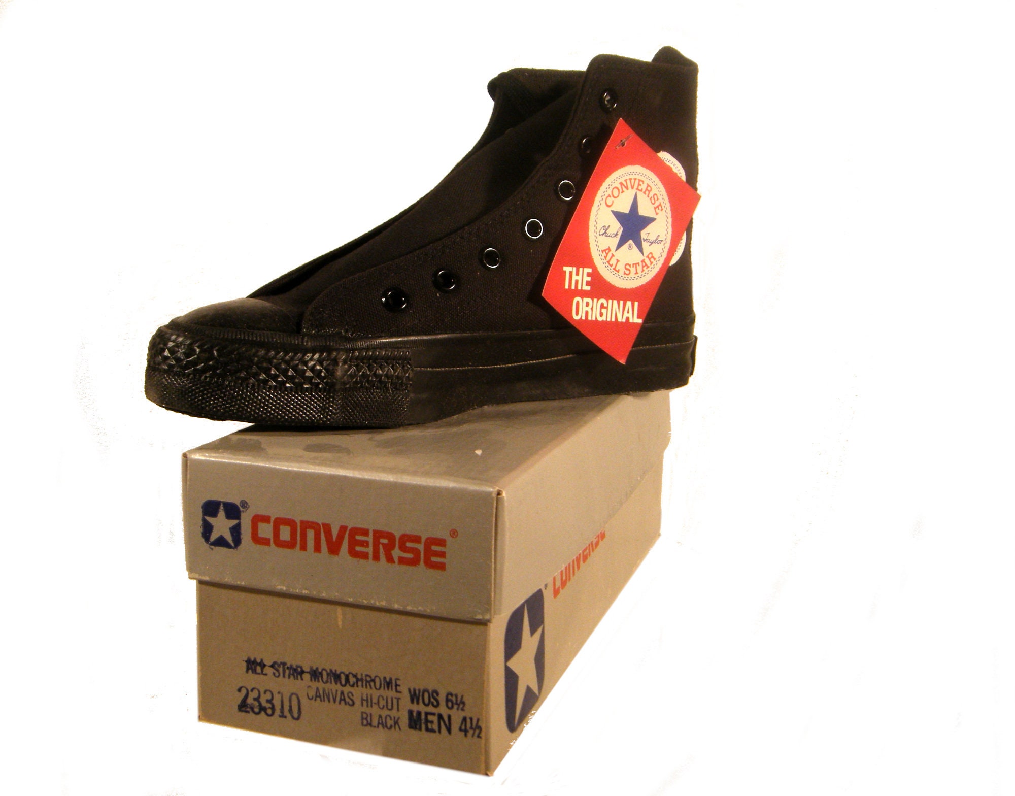 Flyve drage Regnbue forpligtelse USA Converse Chuck Taylor All Star Monochrome Black High Top - Etsy Ireland